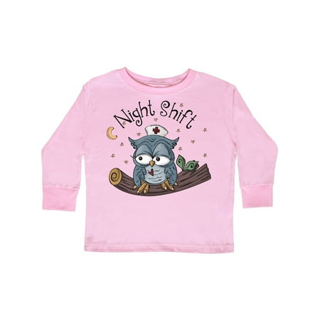 

Inktastic Night Shift Nurse Owl Gift Toddler Boy Girl Long Sleeve T-Shirt