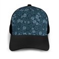 thumbnail image 3 of Naloa Rose Flowers Adult adjustable Print Baseball Hat, Patchwork curved brim baseball capfor Men and Women, One Size, 3 of 5