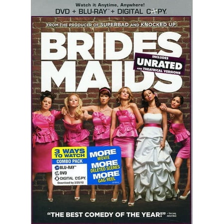 Bridesmaids (Unrated) (DVD + Blu-ray + Digital Copy)