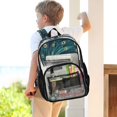 thumbnail image 7 of PVC Transparent Backpacks Clear Backpack for Travel and Outings Swirling Tail Feathers, 7 of 7