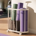 thumbnail image 1 of QTOCIO Sports Fitness Equipment Storage Rack Yoga Mat Storage Basket Home Basketball Storage Rack Badminton Racket Storage Cart, 1 of 4