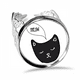 thumbnail image 1 of Anillo De Compromiso Gato Negro Cabeza Miau Ajustable Unbranded, 1 of 3