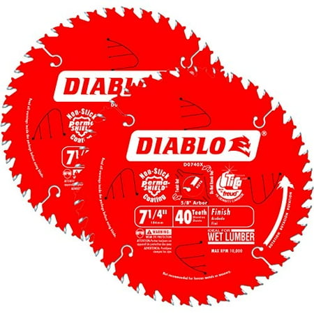 

Freud D0740X Diablo 7-1/4-inch 40T ATB Finish/Plywood Thin Kerf Saw Blades 2-PK