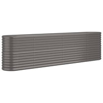 vidaXL Garden Raised Bed Powder-coated Steel 130.7"x15.7"x26.8" Anthracite