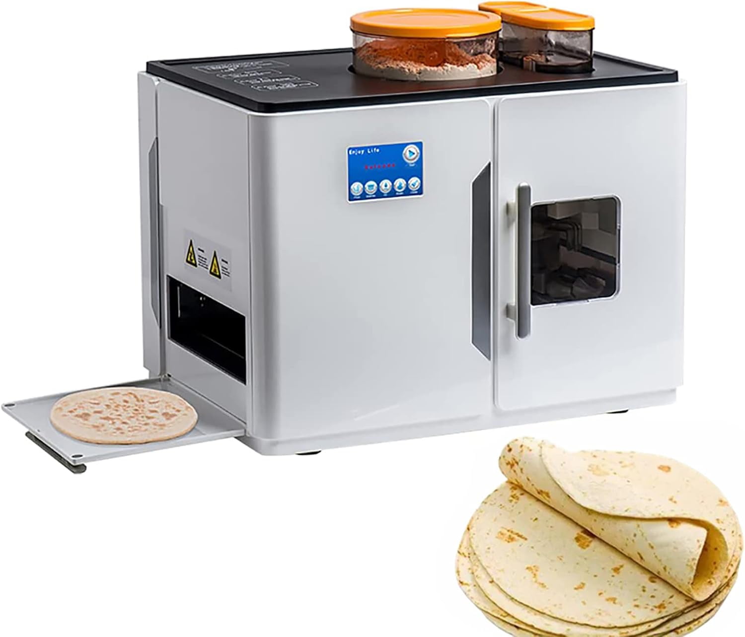 Brentwood TS-129 12" Electric Nonstick Tortilla Maker – Stainless Steel, 1200W, Gray