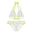 thumbnail image 2 of Colorful Polka Dots Strappy Swimsuit Bikini Set-Beach Pool Wear-Jacuzzi, 2 of 8