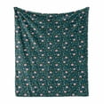 thumbnail image 1 of Floral Soft Flannel Fleece Throw Blanket, Romantic Spring Nature Pattern with Roses and Forget Me Not Flowers Style, Cozy Plush for Indoor and Outdoor Use, 70" x 90", Multicolor, by Ambesonne, 1 of 6