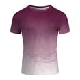 thumbnail image 4 of WAYUTE Men's T Shirts Short Sleeve Crew Neck Gradient Color Workout Athletic Shirts Performance Loose Tee for Gym Training Summer Outdoor T-Shirts, 4 of 4