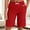 #2Red, variant on MYAOYI Womens Pull-On Bermuda Shorts with Pockets Straight Leg Walking Shorts