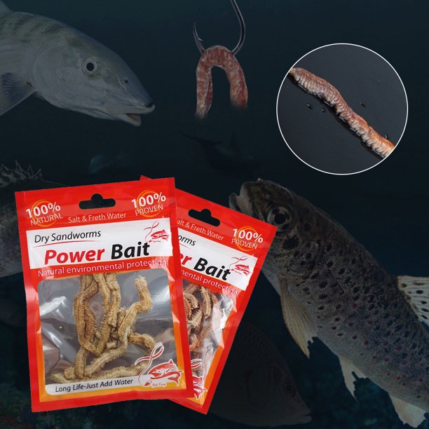 Yucurem Artificial Bait Dry Sandworms Fishing Lures Lifelike Dry