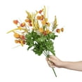thumbnail image 6 of 19-inch Artificial Silk Orange & Yellow Wildflower Mixed Bush, for Indoor Use, by Mainstays, 6 of 8
