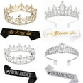 thumbnail image 4 of ZPAQI Birthday Sash & Crownpiece for Adult Prom Sash Rhinestones Royal Crownpieces, 4 of 14