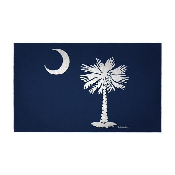 Betsy Drake Interiors Palmetto Moon Door Mat 30x50
