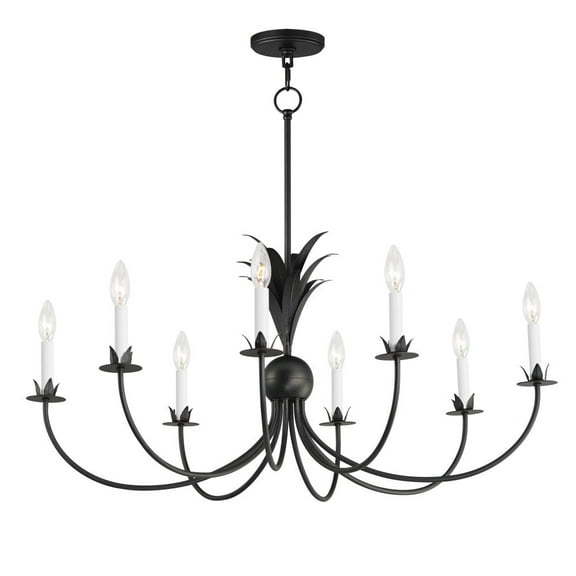 2888AR Maxim Lighting Paloma - 8 Light Chandelier-17.5 Inches Tall and 36 Inches Wide-Anthracite Finish -Traditional Installation