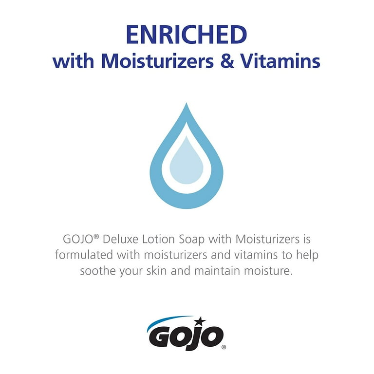 Gojo NXT Space Saver Deluxe Lotion Soap Refill - 33.8 fl oz (1000 mL) - Kill Germs - Hand - Moisturizing - Bio-based - 8 / Carton Gojo NXT Space Saver Deluxe Lotion Soap Refill - 33.8 fl oz (1000 mL) - Kill Germs - Hand - Moisturizing - Bio-based - 8 / Carton