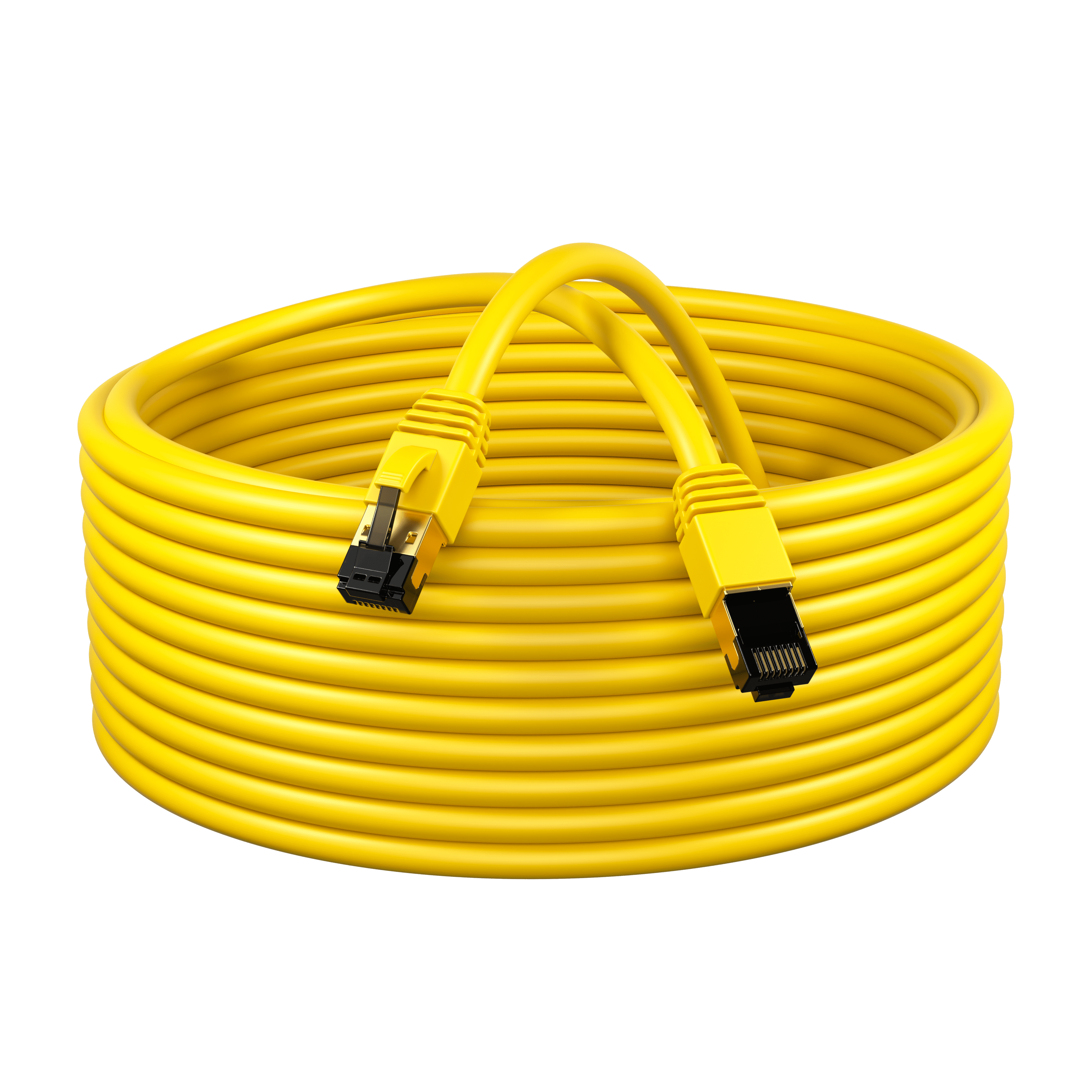 35FT Cat8 Ethernet Cable Copper Shielded RJ45 Cord for Router, PC, Gaming, Servers, PoE Security Cameras, Smart TVs, 40Gbps High-Speed Network Patch, Yellow, Cables Direct Online