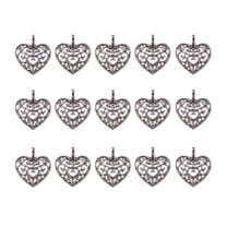 WORGEOUS  50 PCS Bracelet Making Kit Silver Heart Charms for Jewelry Shaped Miss