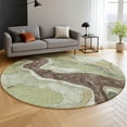 thumbnail image 6 of Addison Rugs Mayfield Premium Machine Washable Transitional Abstract Aloe Round Rug, 8' x 8', 6 of 6