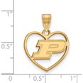 thumbnail image 2 of Ss/Gold Plated Sterling Silver With Gp Logoart Purdue Pendant In Heart (21 X 17) Made United States gp017pu, 2 of 5