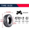 thumbnail image 3 of Kselythan Rubber ATV All-terrain vehicle tires Set of 2, ATV Sport Quad Tires, Mud Sand Snow and Rock Tires, Tubeless Knobby Sport Tires, 3 of 7