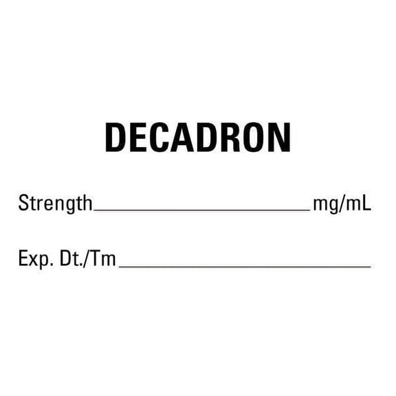2"x1" DECADRON Medical Healthcare Labels