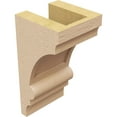 thumbnail image 5 of 4"W x 4"D x 8"H Wide Diane Rough Cedar Woodgrain TimberThane Corbel, Primed Tan, 5 of 6