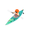 Blue, variant on 2.4GHz RC Kayak Boat With Anti Capsize Design 30m Remote Control LED Lights 12 Minute Runtime Paddling Watercraft For Pool Pond And Lake- Blue