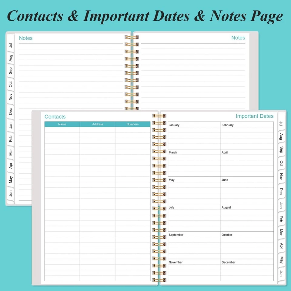 2024-2025 Planner - A5 Weekly & Monthly Planner & Journal To Track Goals, Jul...