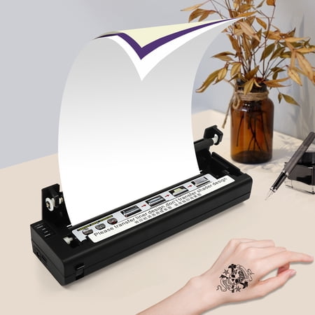 Portable Tattoo Transfer Machine, Tattoo Stencil Printer, Wireless Thermal Copier for Tattoo Artists, Salon, Home Use