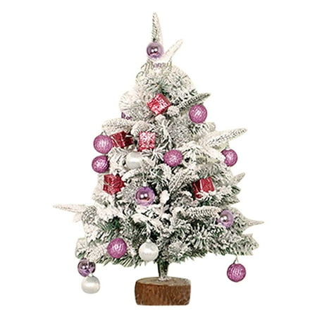 

Qunalilene Mini Led Lights Flocking Mini Pe Decoration Tree Pendant With Lights Holiday Christmas Christmas