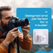 Ceptics CT-9 European Schuko German, France Travel Adapter Plug - Type E/F (3-Pack)
