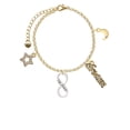 thumbnail image 2 of Delight Jewelry Silvertone Te Amo Infinity Sign Goldtone Dream Big Charm Bracelet, 7.5+2" Extender, 2 of 4