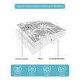 thumbnail image 5 of Quilts Queen Size Bedding Set, Grey Palm Tree Summer Lightweight Quilted Comforter, Beach Tropical Botanical Coastal Soft Reversible Bedspread Coverlet with Pillow Covers for All Season, 90" x 96", 5 of 7