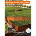 thumbnail image 5 of Vinci Landscape Edging Border, 40" L x 6" H 3Pack 10FT Total Rusted Corten Steel Garden Edging,Easy Installation,Sturdy Elegant Metal Lawn Broder for Flower Beds, Pathways, Paver Edges and Yard, 5 of 10