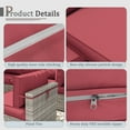 thumbnail image 3 of Kimunuk 9 Pcs Outdoor Patio Replacement Cushions,Waterproof Cushions for 4-Seat Outdoor Sectional Sofa Couch, Fuchsia Red, 3 of 6