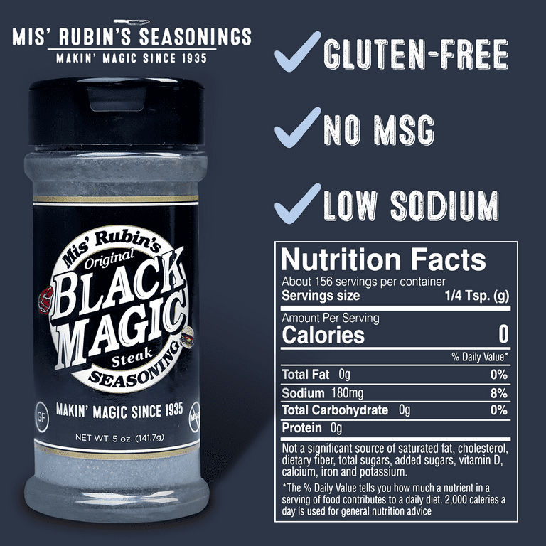 Mis' Rubin's Black Magic BBQ Rub: Gourmet Dry Seasoning for Steak