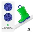 thumbnail image 3 of EUXTERPA Toddler Kids Waterproof Rain Boots Boys Girls Green Boots with Handles Toddler Size 5, 3 of 6