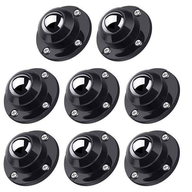 Paquete de 8 Ruedas Giratorias Autoadhesivas para Muebles, Capacidad de Carga de 28 Libras por Rueda, Ruedas Giratorias de Perfil Bajo