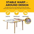 thumbnail image 4 of Spring Groundhog Table Cloths for 4 Foot Rectangle Tables, Watercolor Sunflower Botanical Vintage Patio Waterproof Elastic Fitted Tablecloths, Washable Rectangular Table Cover for Camping, 4 of 8