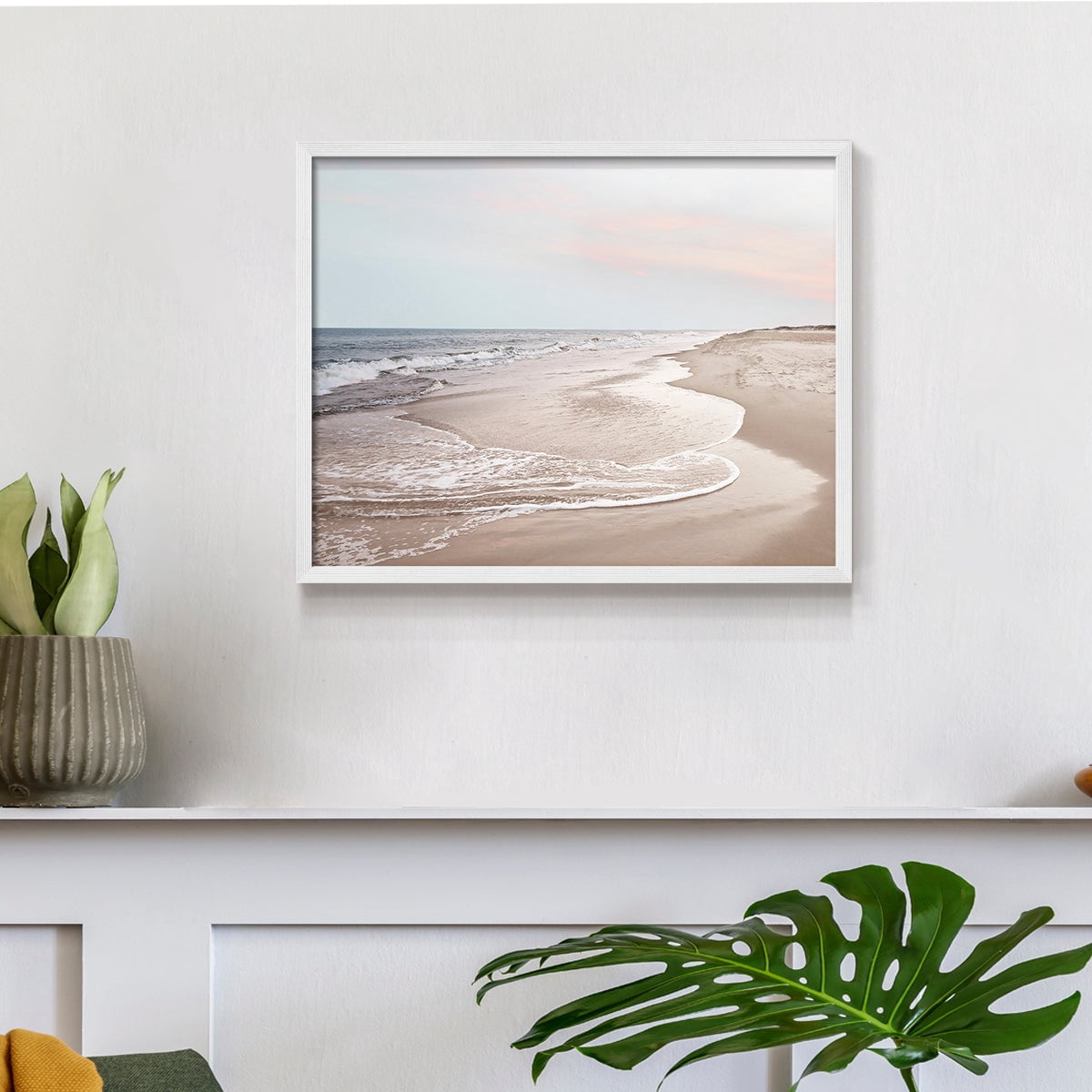 Corolla Soft Shore by Natalie Carpentieri - Restickable Framed Giclée Print