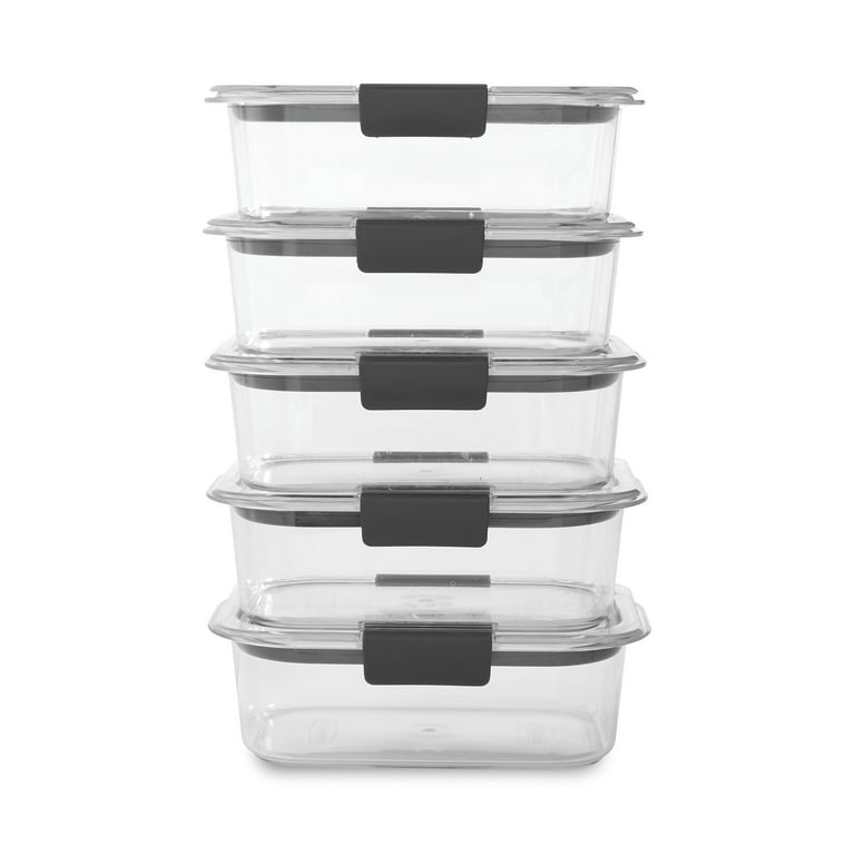 Rubbermaid Brilliance Food Storage Containers, 3.2 Cup 5 Pack