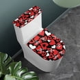 thumbnail image 3 of HELLHERO Valentine's Day Toilet Seat Lid Cover Set & 2-Piece Toilet Top Cover Set & Elastic Edge for Bathroom Home Comfort, 3 of 6