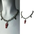 thumbnail image 2 of Adjustable Gothic Choker Vintage Punk Coffin Pendant Necklace Fashion Jewelry Sweet Cool Collar Necklace, 2 of 6