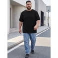 thumbnail image 5 of DARING DIVA Men's Big Tall Mesh Breathable Crew Neck Short Sleeve T-Shirts 2XL Black, 5 of 7