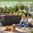 thumbnail image 2 of Alvantor Outdoor Storage Box Waterproof Resin Deck Box Lockable in Black, 230 Gallon XXL, 2 of 6