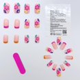 thumbnail image 2 of Uñas postizas adhesivas de acrílico RUPOFUZA, tamaño mediano cuadrado, florales, 24 piezas, 2 of 6