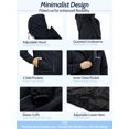 thumbnail image 3 of NEW VIEW Men's Winter Insulated Jacket, Lightweight Packable Softshell with Hood (Black S), 3 of 7