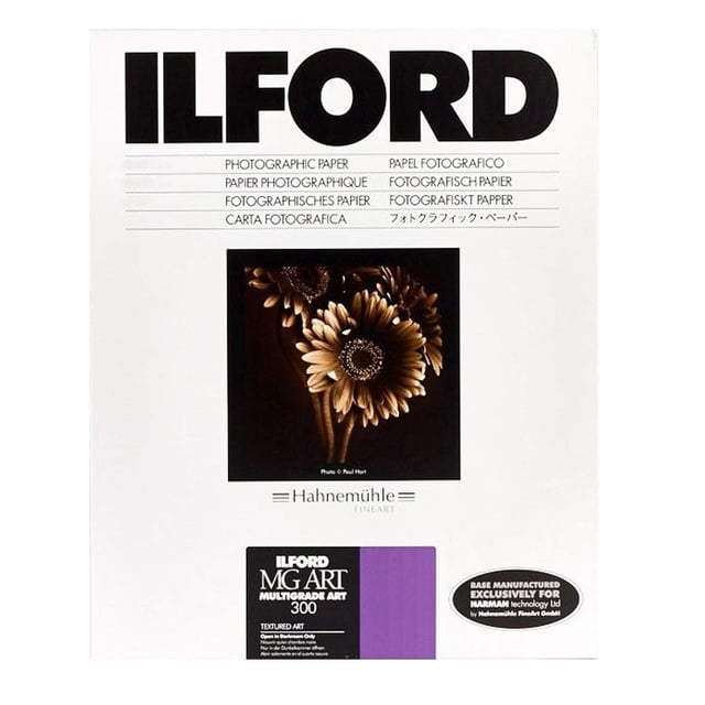 Papel agrandador Ilford Multigrade Art 300 en blanco y negro, 11 x 14, 30 hojas
