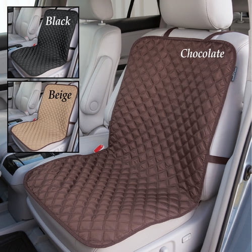 Quilted Car Seat Padded Protector Beige, Beige
