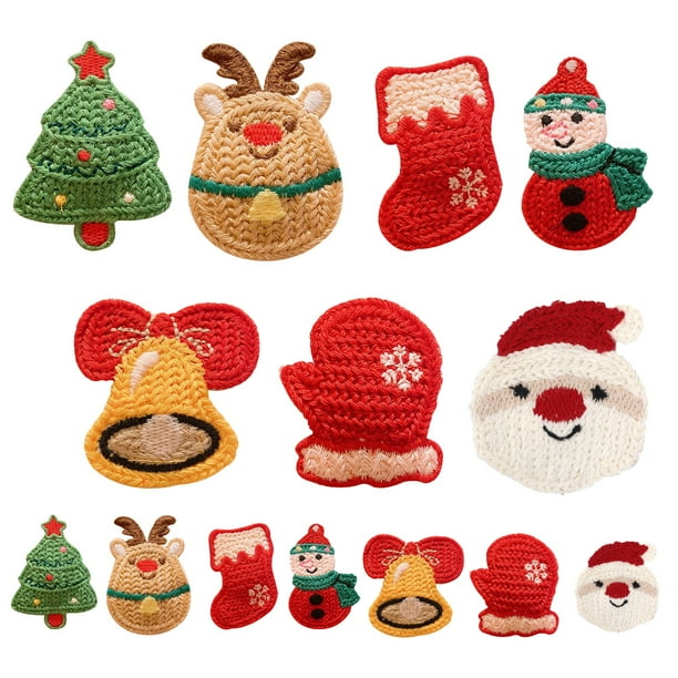 14 Uds. Horquillas navideñas, pasador elegante, pinza para el pelo tejida, accesorio navideño para el cabello para niñas